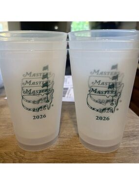 Official Augusta National Masters Golf Cups 2026 - Set of  6 CUPS 16 ounces